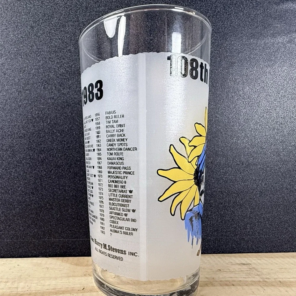 108th Preakness‎ Pimlico Baltimore MD 1983 Horse Race Souvenir Drinking Glass